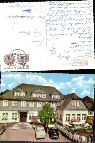 725696 Siedlinghausen Gasthaus Schniederjost Winterberg im Hochsauerlandkreis VW Käfer