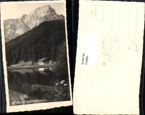 719889 Foto AK Almsee d. OÖ Deutsches-Haus Grünau a. Almtal