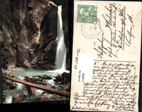 719898 Burgau a. Attersee Wasserfall i. d. Burggrabenklamm pub F. E. Brandt 305