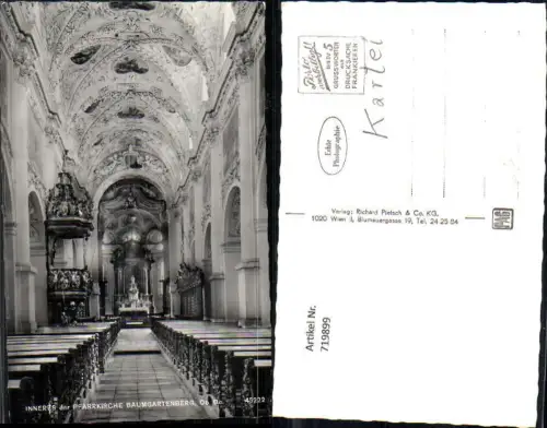 719899 Foto AK Baumgartenberg Inneres d. Pfarrkirche Kirche