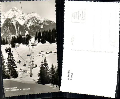 719908 Foto AK Hinterstoder Huttererböden mit Schilift Wintersport
