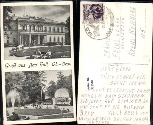 719910 Mehrbild AK Bad Hall Kurhaus Kurpark