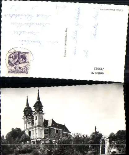 719912 Foto AK Wallfahrtskirche a. Pöstlingberg Linz