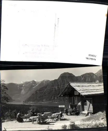 719918 Foto AK Sarstein Steeg a. Hallstättersee Jausenstation Dachsteinblick