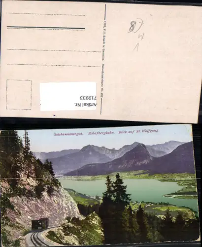 719933 Salzkammergut Schafbergbahn Blick a. St Wolfgang Bergbahn pub F. E. Brandt 232