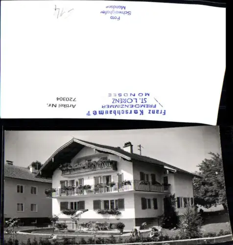 720304 Foto AK Mondsee St Lorenz Fremdenzimmer Pension Kerschbaumer