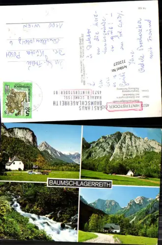 722027 Hinterstoder Hinterstoder Baumschlagerreith Gasthaus Bez. Kirchdorf an der Krems