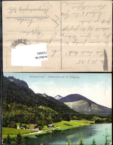 722083 Gmunden Schwarzensee b. St Wolfgang Bez. Gmunden