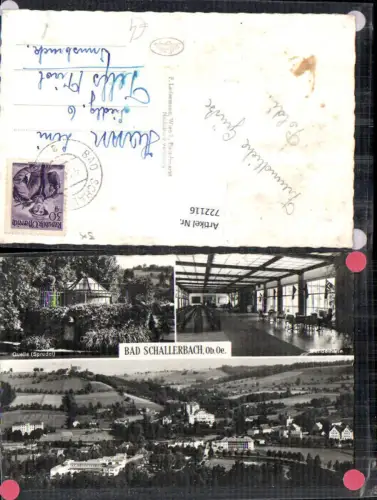 722116 Mehrbild AK Bad Schallerbach Quelle Wandelhalle