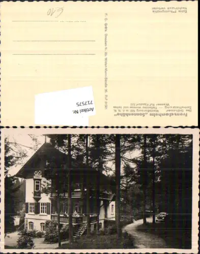 717575 Kipsdorf Fremdenheim Sonnenhöhe Waldbärenburg