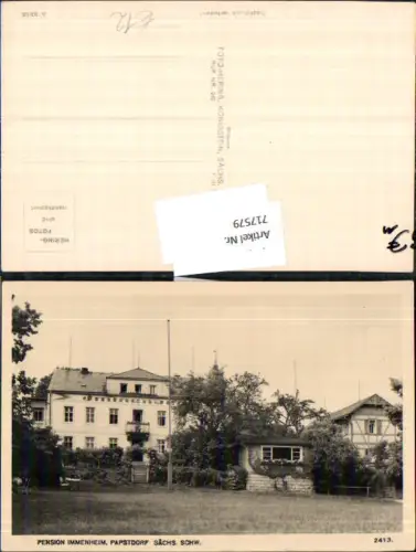 717579 Papstdorf Gohrisch Sächsische Schweiz Pension Immenheim Königstein Foto Hering