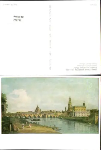 722251 Künstler AK B. Bellotto Canaletto Dresden vom rechten Elbufer