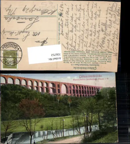 726752 Göltzschtalbrücke Brücke Netzschkau Eisenbahnlinie Reichenbach Plauen Viadukt
