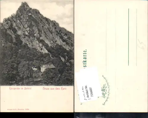 726607 Thale Treseburg Gruss aus dem Harz Königsruhe Bodetal pub Stengel e Co. 9034