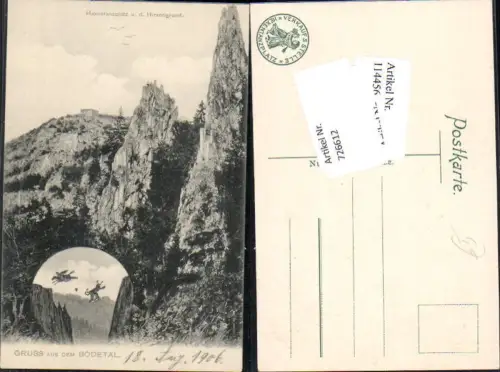 726612 Gruss aus dem Bodethal Bodetal Thale Treseburg Hexentanzplatz