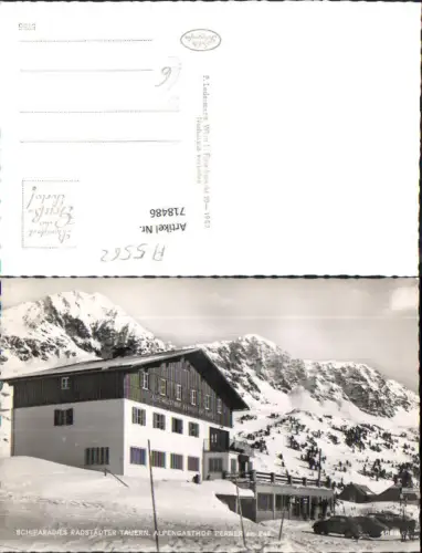 718486 Radstädter Tauern Radstadt Gasthaus Perner VW Käfer am Paß Obertauern