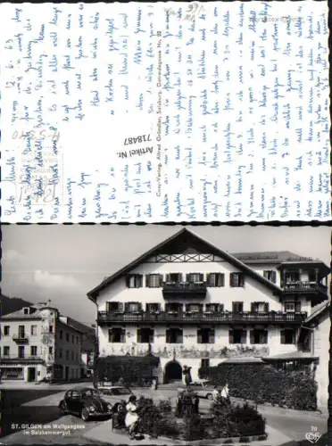 718487 St. Gilgen am Wolfgangsee Gasthaus Post VW Käfer Oldtimer Auto pub Cosy 70