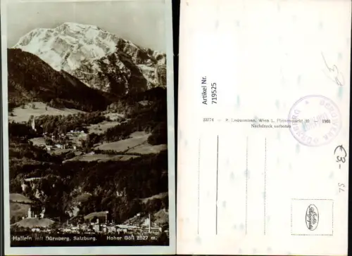 719525 Foto AK Hallein m. Dürnberg u. Hoher Göll