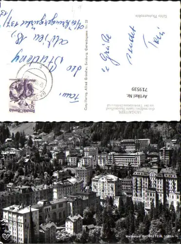 719539 Foto AK Bad Gastein a. d. Tauernbahn Ansicht