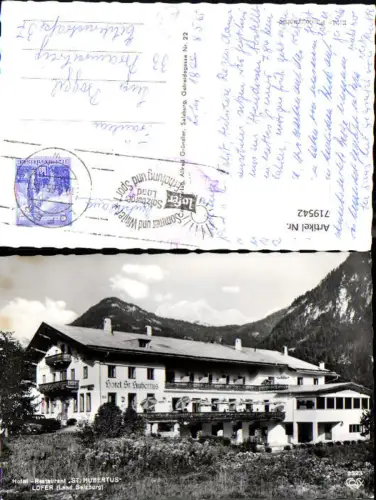 719542 Foto AK Lofer i. Salzburg Hotel Restaurant St Hubertus pub Cosy 2323