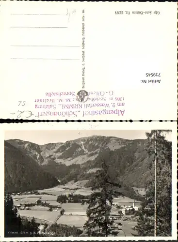 719545 Foto AK Krimml g. d. Plattenkogel