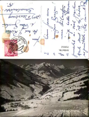 719552 Skidorf Saalbach geg. Hinterglemm Saalbach-Hinterglemm i. Winter