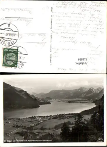 719559 Foto AK St Gilgen a. Abersee m. Mozartblick Salzkammergut