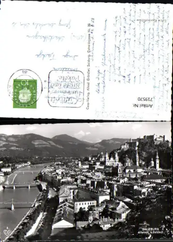 719570 Foto AK Salzburg Altstadt u. Salzach Festung nach Stadthagen pub Cosy 3