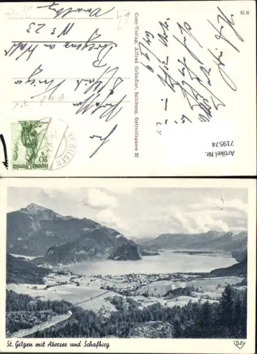 719574 St Gilgen a. Abersee Wolfgangsee m. Schafberg