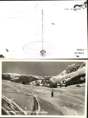 719582 Foto AK Mühlbach am Hochkönig Arthurhaus g. d. Schneeberggruppe Hochkönig Wintersport