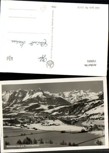 719591 Foto AK Bischofshofen g. d. Tennengebirge Winteransicht