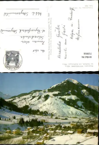 719958 Hinterglemm Saalberg-Hinterglemm mit Zwölferkogel Winteransicht