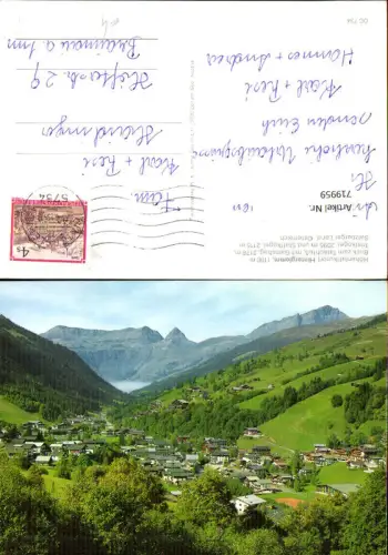 719959 Hinterglemm Saalberg-Hinterglemm Blick zum Talschluß mit Gamshag