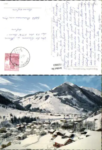 719963 Hinterglemm Saalbach-Hinterglemm m. Zwölferkogel Winteransicht