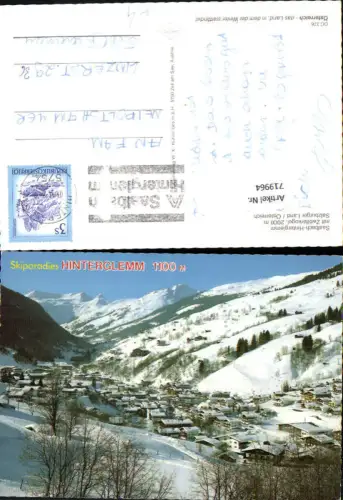 719964 Hinterglemm Saalbach-Hinterglemm m. Zwölferkogel Winteransicht