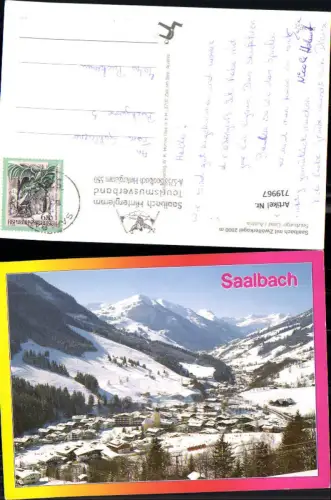719967 Saalbach Saalbach-Hinterglemm mit Zwölferkogel Winteransicht