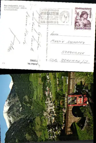 719982 Bad Hofgastein mit Gaiskarkogel Schloßalmbahn Bergbahn