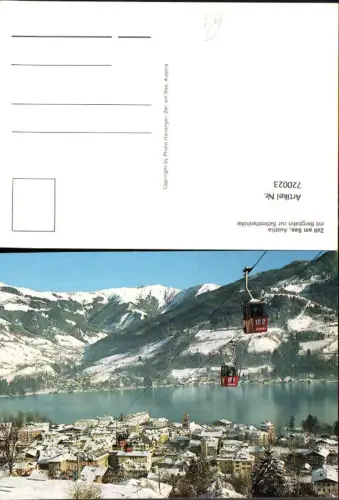 720023 Zell a. See mit Bergbahn zur Schmittenhöhe im Winter Seilbahn Gondel