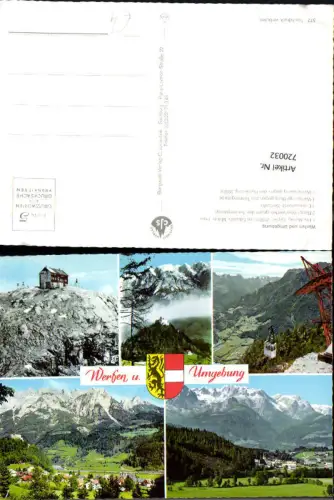 720032 Mehrbild AK Werfen u. Umgebung Eisriesenwelt Werfenweng Hochkönig-Gipfel