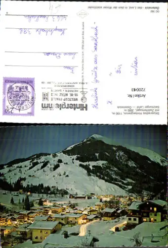 720043 Hinterglemm Saalbach-Hinterglemm m. Zwölferkogel b. Nacht im Winter