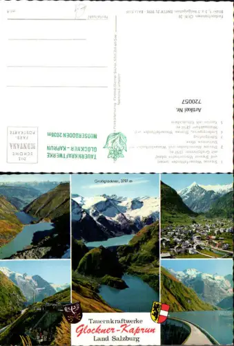 720057 Mehrbild AK Kaprun Tauernkraftwerk Stausee Mooserboden Schrägaufzug