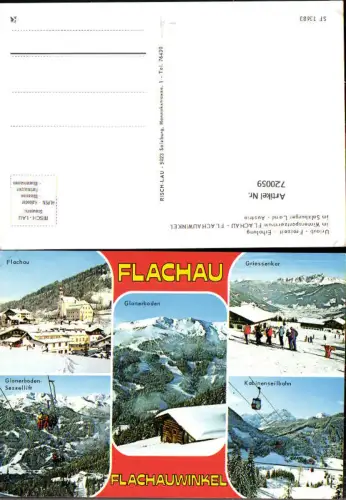 720059 Mehrbild AK Flachau Flachauwinkel Glonerboden Sessellift Seilbahn Gondel Griessenkar Wintersport