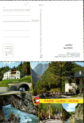 720074 Mehrbild AK Golling a. d. Salzach Gasthof Pension Paß-Lueg-Höhe Bus Trachtenkapelle