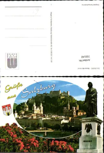 720142 Mehrbild AK Salzburg Mozartdenkmal
