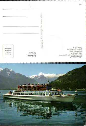 720145 Foto AK Zell a. See Kitzsteinhorn Rundfahrtboot Schiff a. Zeller See