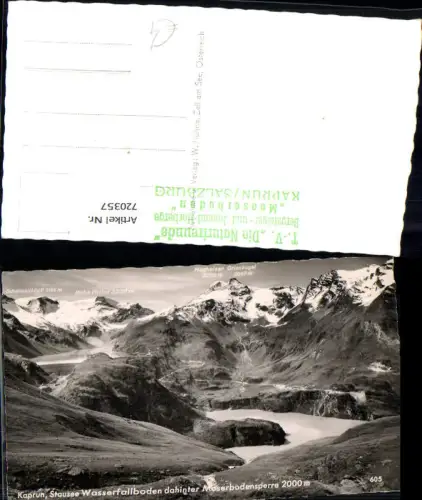 720357 Kaprun Stausee Wasserfallboden m. Moserbodensperre