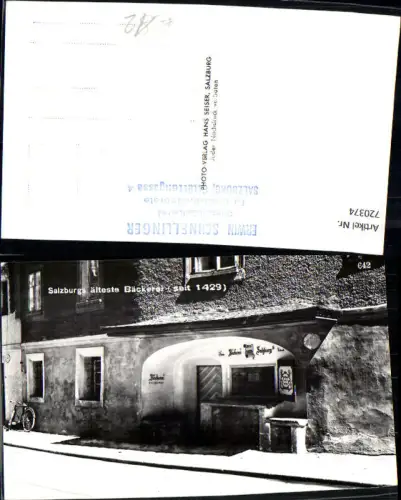 720374 Foto AK Salzburg Älteste Bäckerei seit 1429 Erwin Schnellinger