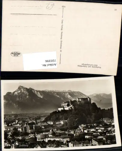 720396 Foto AK Salzburg Altstadt u. Festung Hohensalzburg