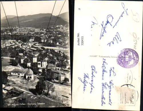 720411 Foto AK Hallein Salzbergwerk Dürrnberg Talstation Seilbahn