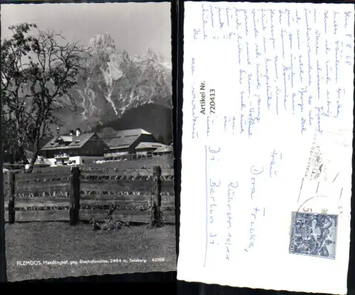 720413 Foto AK Filzmoos Mandlinghof geg. Bischofsmütze